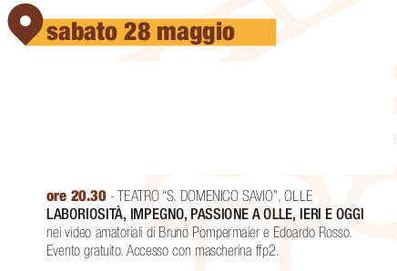video LABORIOSITA', IMPEGNO, PASSIONE A OLLE - 28 maggio