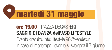 SAGGIO DI DANZA dell'ASD LIFESTYLE - 31 maggio