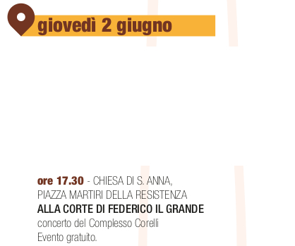 concerto ALLA CORTE DI FEDERICO IL GRANDE - 2 giugno